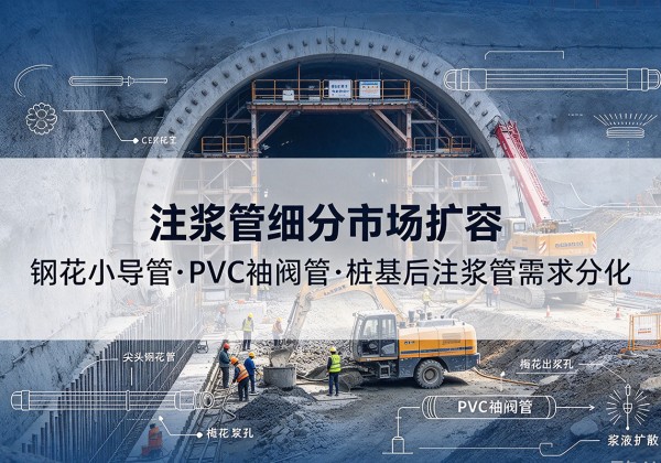 广丰注浆管细分市场扩容，隧道钢花小导管、PVC 袖阀管、桩基后注浆管需求分化